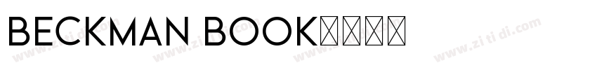 Beckman Book字体转换